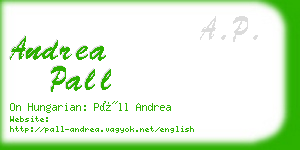 andrea pall business card